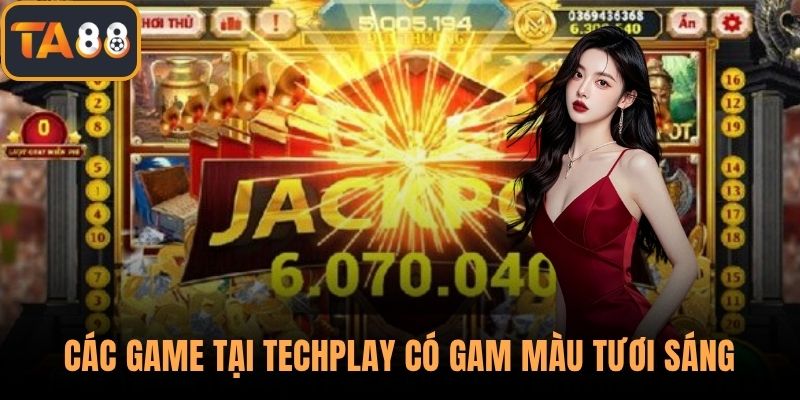 Các game tại Techplay có gam màu tươi sáng, bắt mắt
